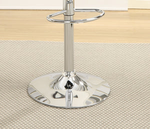 English Elm Black Faux Leather Counter Stools Set of 2 – Adjustable Swivel Gas-Lift Bar Chairs with Tufted Seats and Chrome Base, Cushioned Comfort B01149734