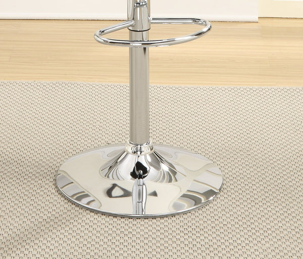 English Elm Black Faux Leather Counter Stools Set of 2 – Adjustable Swivel Gas-Lift Bar Chairs with Tufted Seats and Chrome Base, Cushioned Comfort B01149734