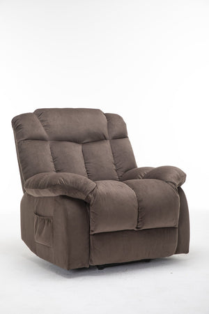 English Elm Power Lift Recliner with Wireless Remote Overstuffed Cushions and High Back Support Coffee W547P293037