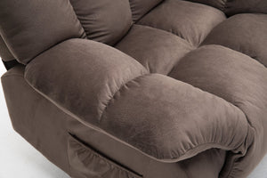 English Elm Power Lift Recliner with Wireless Remote Overstuffed Cushions and High Back Support Coffee W547P293037