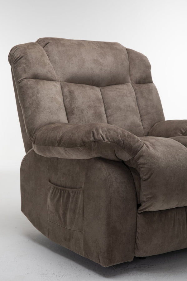 English Elm Power Lift Recliner with Wireless Remote Overstuffed Cushions and High Back Support Light Camel W547P293040