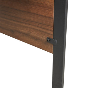 English Elm Carlyle 38" Computer Desk with Dark Coffee Top & Black Metal Legs — Modern Industrial, Sturdy, 100lb Capacity B03548146