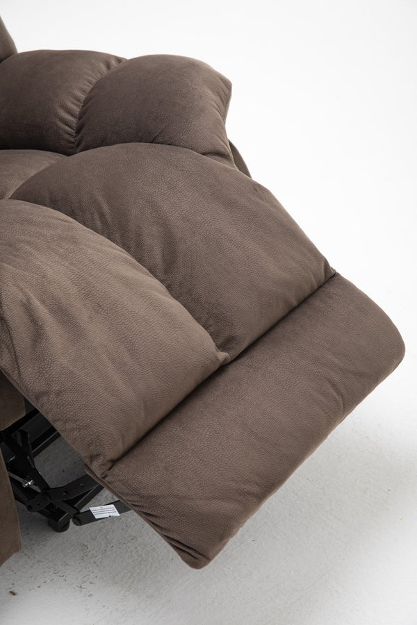 English Elm Power Lift Recliner with Wireless Remote Overstuffed Cushions and High Back Support Coffee W547P293037