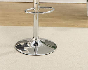 English Elm Modern Tufted Counter Stool Set of 2 with Faux Leather Cushion, Adjustable Gas Lift and Chrome Base Black 32 L x 13 W x 19 H B01149736