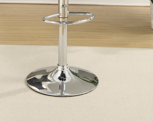 English Elm Modern Tufted Counter Stool Set of 2 with Faux Leather Cushion, Adjustable Gas Lift and Chrome Base Black 32 L x 13 W x 19 H B01149736