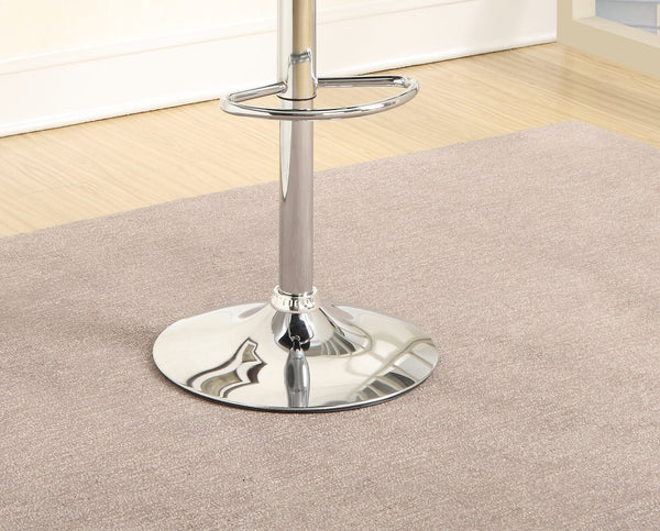 English Elm Modern Tufted Counter Stool Set of 2 with Faux Leather Cushion, Adjustable Gas Lift and Chrome Base Brown 31 L x 13 W x 19 H B01149735