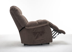 English Elm Power Lift Recliner with Wireless Remote Overstuffed Cushions and High Back Support Coffee W547P293037