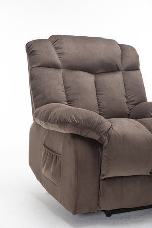 English Elm Power Lift Recliner with Wireless Remote Overstuffed Cushions and High Back Support Coffee W547P293037