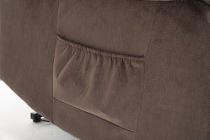 English Elm Power Lift Recliner with Wireless Remote Overstuffed Cushions and High Back Support Coffee W547P293037