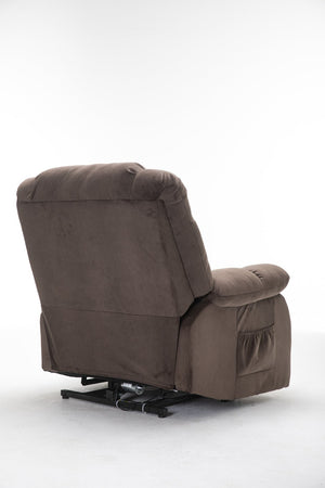 English Elm Power Lift Recliner with Wireless Remote Overstuffed Cushions and High Back Support Coffee W547P293037