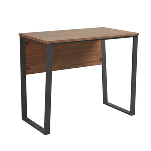 English Elm Carlyle 38" Computer Desk with Dark Coffee Top & Black Metal Legs — Modern Industrial, Sturdy, 100lb Capacity B03548146