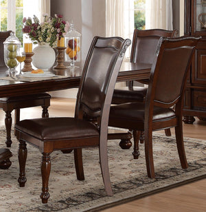 English Elm Traditional Lordsburg 9-Piece Dining Set: Elegant Brown Cherry Table, 8 Comfortable Chairs Included B011S00450-GIGA