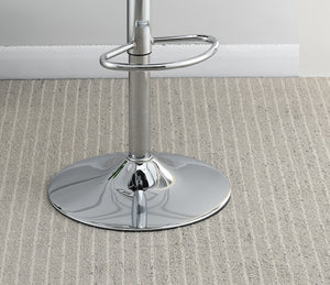 English Elm Adjustable Gas Lift Bar Stool Set of 2 – Black Faux Leather, Chrome Base, Metal Frame, Modern Adjustable Design B01149819