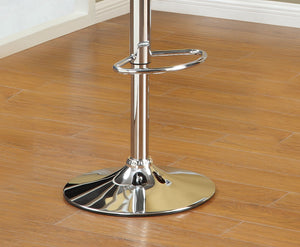 English Elm Black Faux Leather Counter Stools Set of 2 – Adjustable Height Swivel Chairs with Chrome Base, Cushioned PVC Seats Black 21 L x 12 W x 25 H B01149814