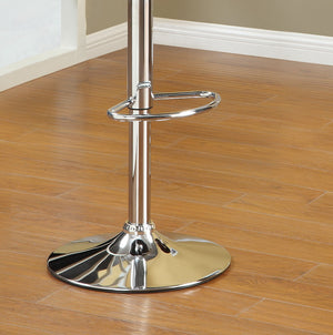 English Elm White Faux Leather Adjustable Counter Stools Set of 2 - Swivel Chrome Base, Cushioned PVC Seats, Modern B01149815