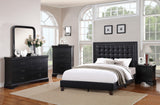 English Elm Contemporary Bedroom Furniture Nightstand Black Color 2 X Drawers Bed Side Table Pine Wood