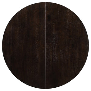 English Elm Trexm Farmhouse Round Dining Table Oak Veneer X Base Extends to Seat Six WF291263AAP