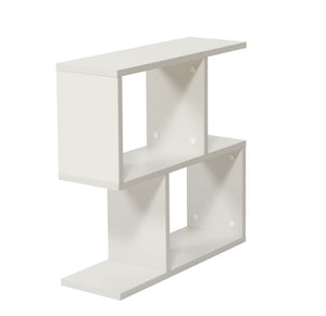 English Elm Furnishome Alfa Slim Four Shelf Chairside Table Narrow Mdf Unit for Living Room Grey B02949530