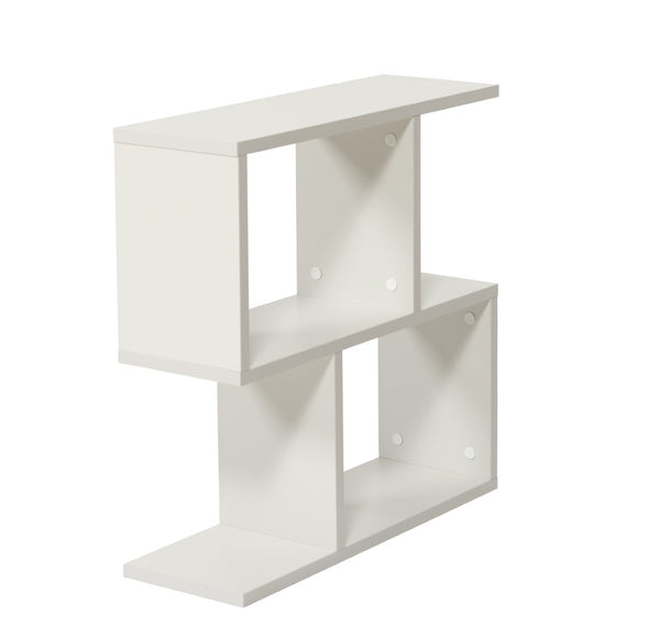 English Elm Furnishome Alfa Slim Four Shelf Chairside Table Narrow Mdf Unit for Living Room Grey B02949530