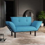 Turquoise Ada Love Seat with High Legs, Space-Saving Design, Easy Assembly - Perfect for Living Rooms and Bedrooms