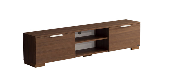 English Elm Furnishome Stylish Mid Century Modern Tv Stand With 2 Doors, 2 Shelves, Walnut Finish – 66" Unit B02949497