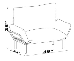 English Elm Ada Love Seat, Turquoise