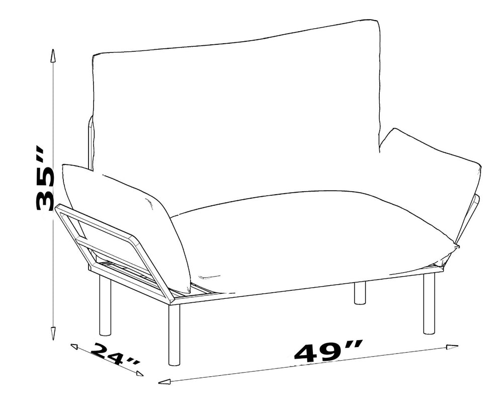 English Elm Ada Compact Upholstered Loveseat with Elevated Legs for Small Living Rooms Green B02949507