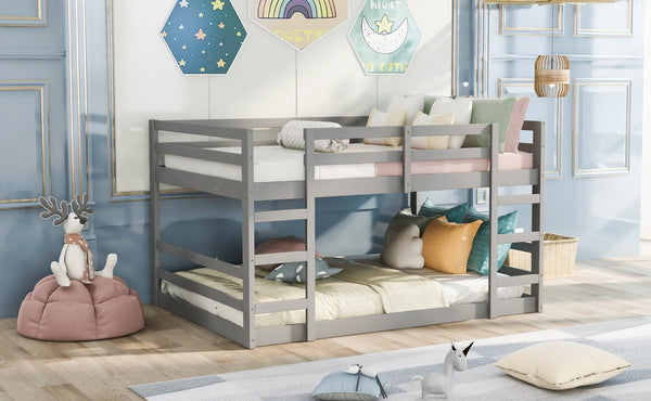 English Elm Twin Over Bunk Bed Solid Pine Frame White Finish Kids Room Space Saver N708P251024E