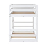 Hearth and Haven Darcette Twin over Twin Bunk Bed with Double Ladder, White WF286326AAK