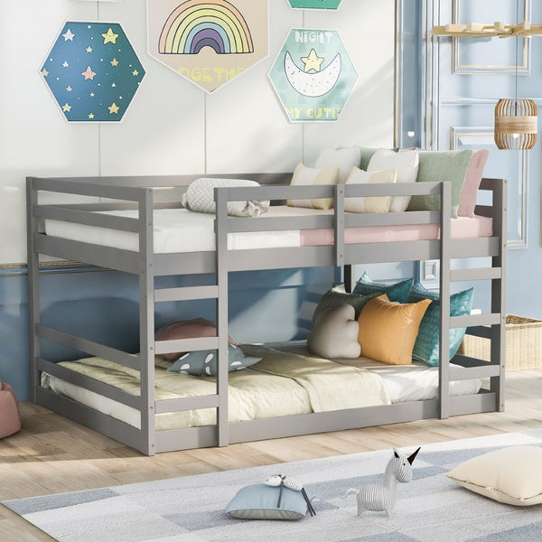 English Elm Twin Over Bunk Bed Solid Pine Frame White Finish Kids Room Space Saver N708P251024E