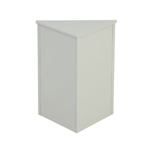English Elm Grey Triangle Corner Cabinet with Adjustable Shelves, Freestanding Modern MDF Storage for Home WF291467AAE