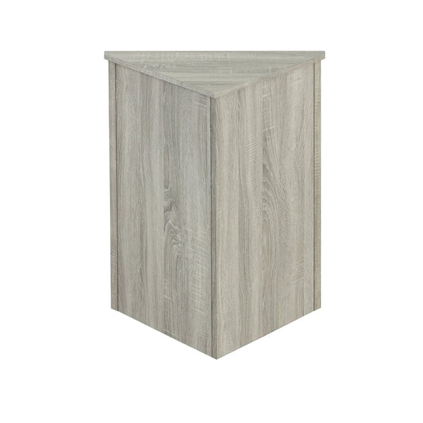 English Elm Oak Corner Floor Cabinet Triangular Freestanding Storage with Adjustable Interior Shelves N725P334664L