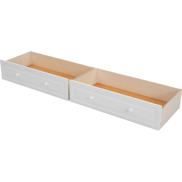 English Elm Full Over Bunk Bed Convertible Pine Frame with Storage Drawers for Kids Rooms White GX000241AAK
