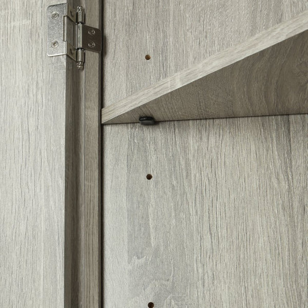 English Elm Oak Corner Floor Cabinet Triangular Freestanding Storage with Adjustable Interior Shelves N725P334664L