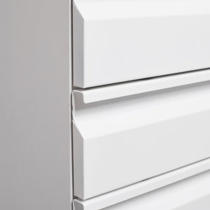 English Elm [installation Required] White Metal 3-drawer Filing Cabinet with Lock for Home Office W1247P289797