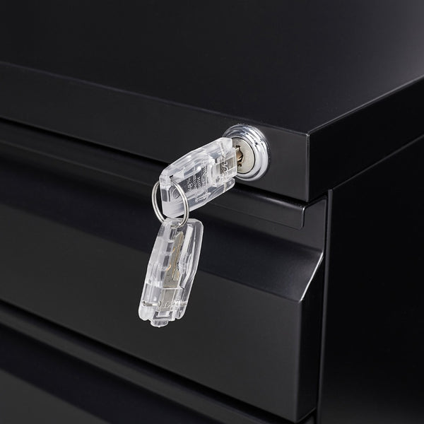 English Elm [installation Required] Locking 3-drawer Metal Filing Cabinet on Casters for Home Office W1247P289796