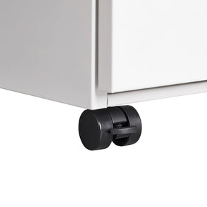 English Elm [installation Required] White Metal 3-drawer Filing Cabinet with Lock for Home Office W1247P289797