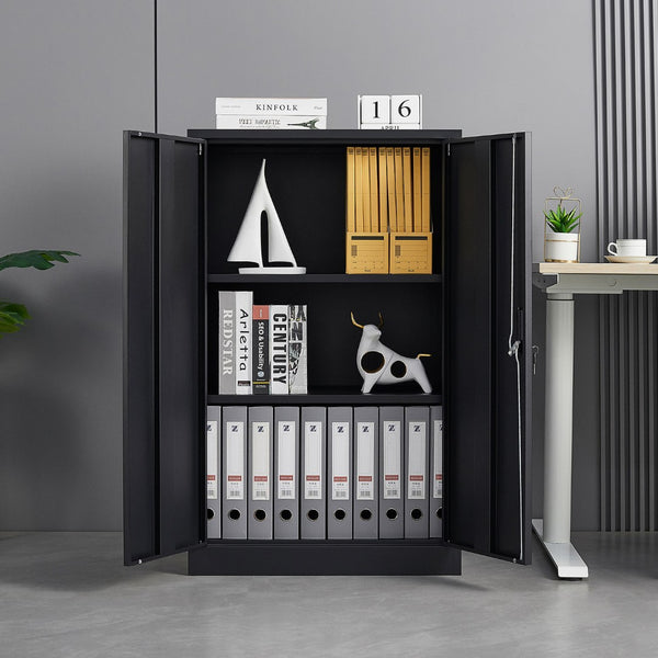 English Elm Metal Locking Steel Locker Cabinet Powder Coated Folding Design for Garage or Office W124747827