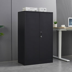 English Elm Metal Locking Steel Locker Cabinet Powder Coated Folding Design for Garage or Office W124747827