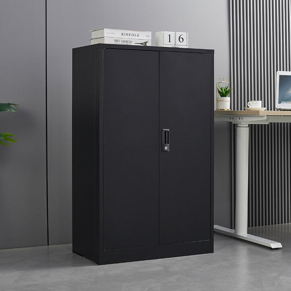 English Elm Metal Locking Steel Locker Cabinet Powder Coated Folding Design for Garage or Office W124747827