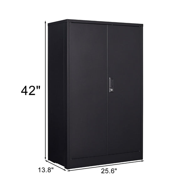 English Elm Metal Locking Steel Locker Cabinet Powder Coated Folding Design for Garage or Office W124747827