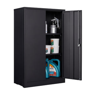 English Elm Metal Locking Steel Locker Cabinet Powder Coated Folding Design for Garage or Office W124747827