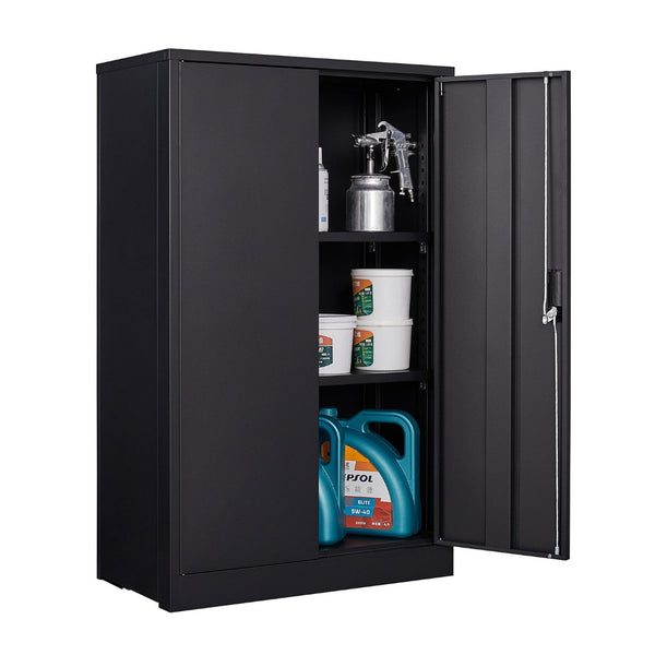English Elm Metal Locking Steel Locker Cabinet Powder Coated Folding Design for Garage or Office W124747827
