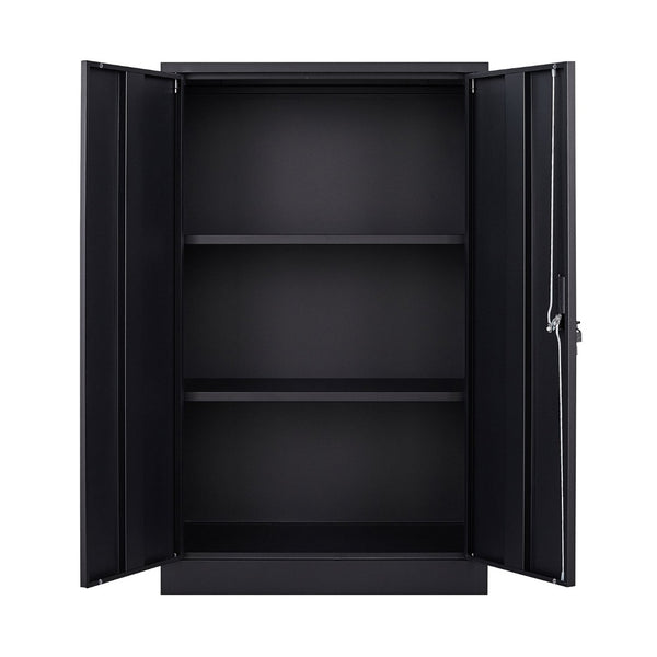 English Elm Metal Locking Steel Locker Cabinet Powder Coated Folding Design for Garage or Office W124747827