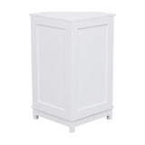 English Elm White Bathroom Cabinet Triangle Corner Storage Cabinet With Adjustable Shelf Modern Style Mdf Board (New Sku:Wf303749Aak)