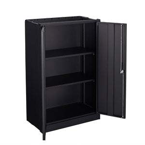 English Elm Metal Locking Steel Locker Cabinet Powder Coated Folding Design for Garage or Office W124747827