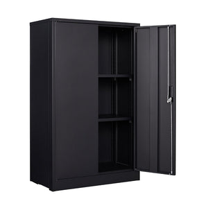 English Elm Metal Locking Steel Locker Cabinet Powder Coated Folding Design for Garage or Office W124747827