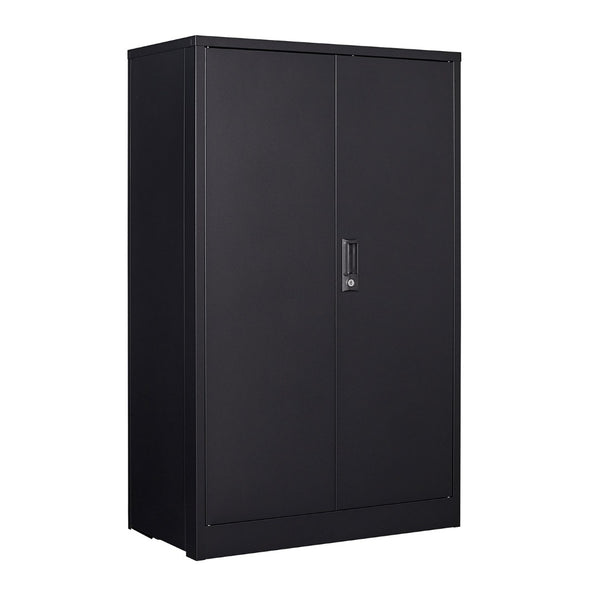 English Elm Metal Locking Steel Locker Cabinet Powder Coated Folding Design for Garage or Office W124747827