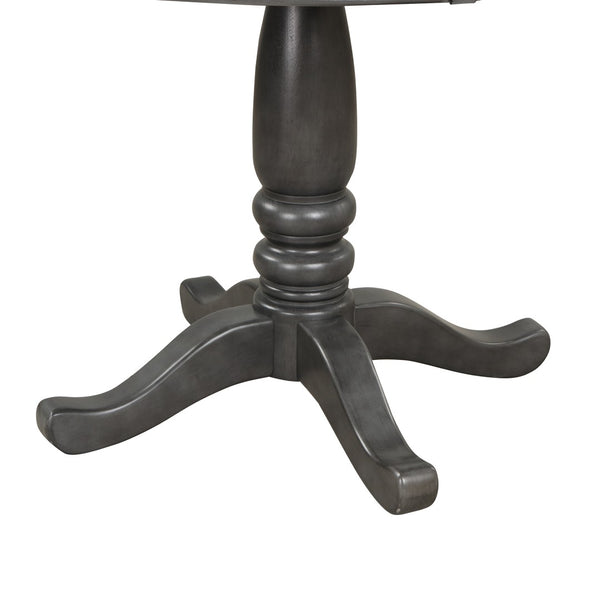 English Elm Orisfur. Round Faux Marble 5 Piece Dining Set with Rubberwood Legs Seats Four SG000342AAA