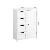 Hearth and Haven Floor Cabinet with Adjustable Shelf and 4 Drawers, White W40914883